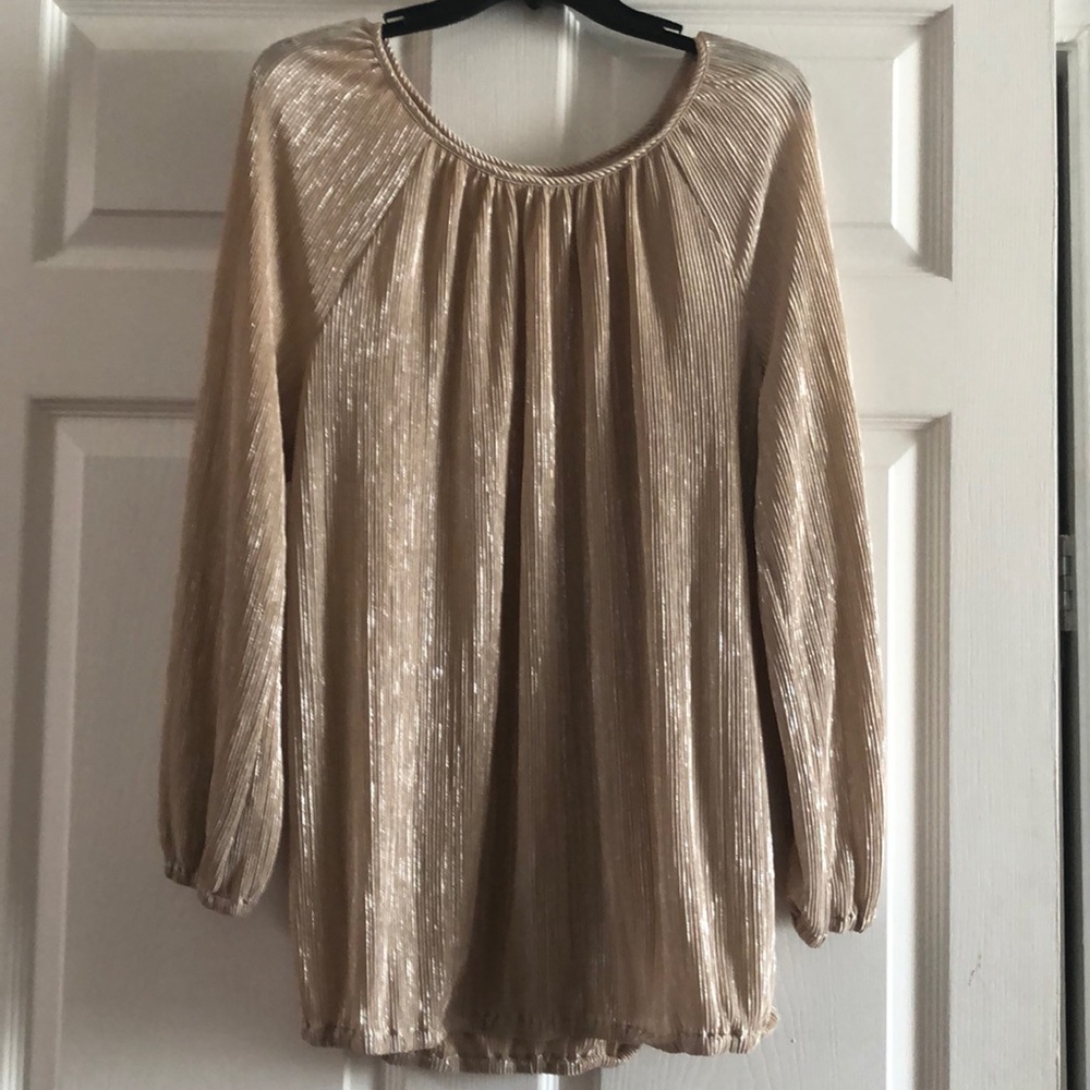 Shimmery gold dress top